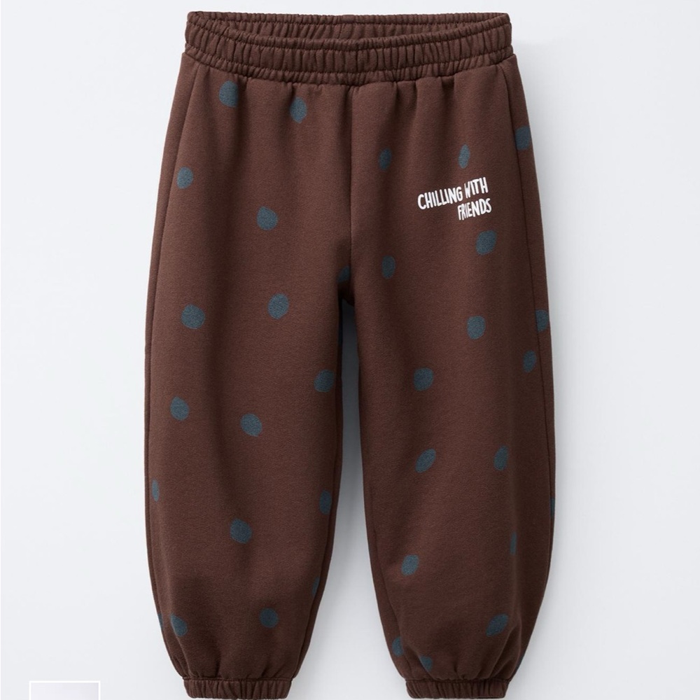 Zara Brown and Blue Kids Joggers